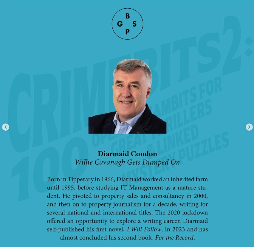 Diarmaid Condon profile for CrimeBits2